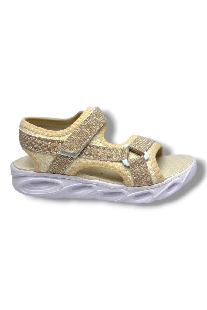 Arzen Bebe 223-26 Simli Cırtlı Anatomik Kız Çocuk Sandalet 31-35