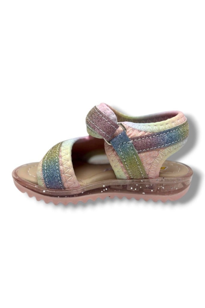 Arzen Bebe 224-26 Simli Cırtlı Anatomik Kız Bebek Sandalet 19-21