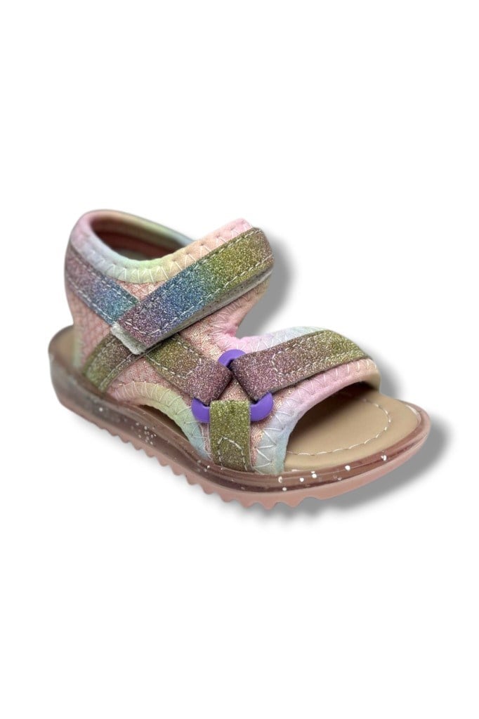 Arzen Bebe 224-26 Simli Cırtlı Anatomik Kız Bebek Sandalet 19-21