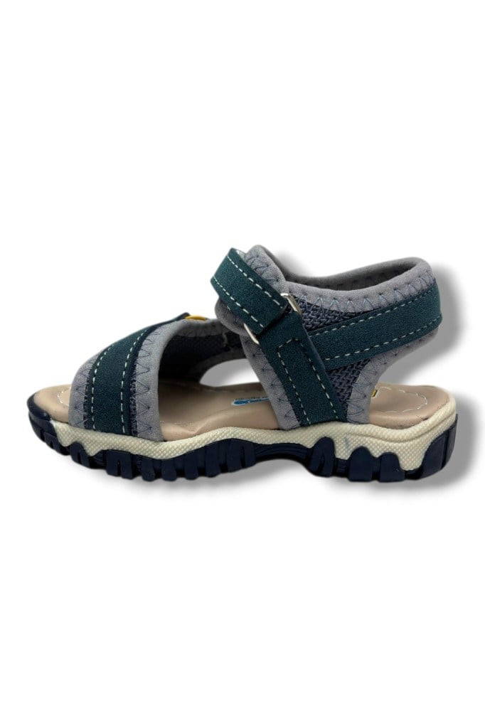 Arzen Bebe 225-26 Cırtlı Anatomik Erkek Bebek Sandalet Petrol Gri 19-21