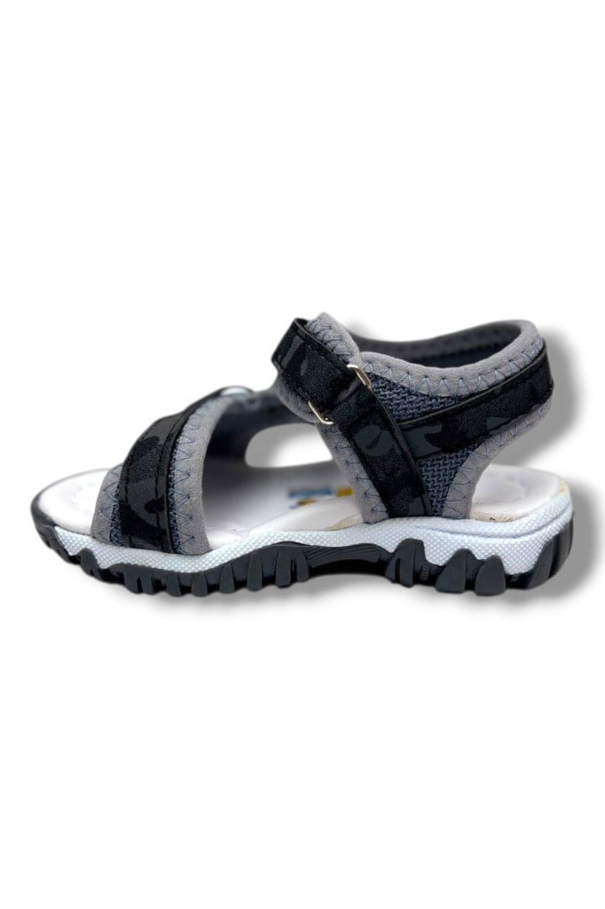 Arzen Bebe 226-26 Cırtlı Kamuflaj Desenli Anatomik Erkek Çocuk Sandalet 22-25