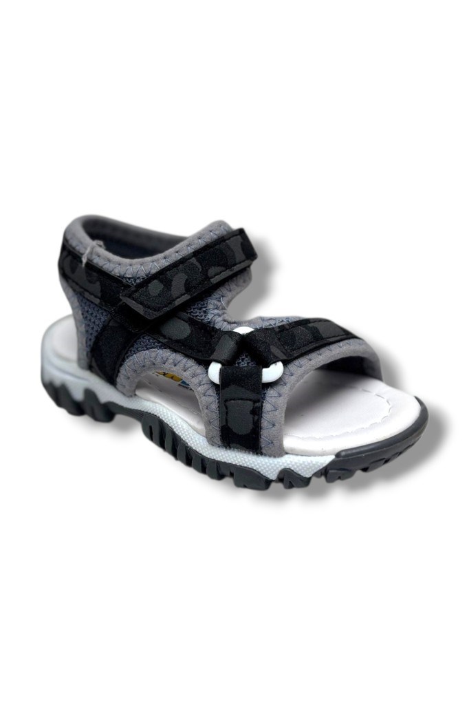 Arzen Bebe 226-26 Cırtlı Kamuflaj Desenli Anatomik Erkek Çocuk Sandalet 22-25