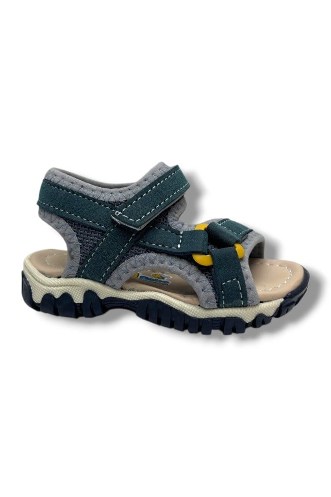 Arzen Bebe 227-26 Cırtlı Anatomik Erkek Çocuk Sandalet Petrol Gri 26-30
