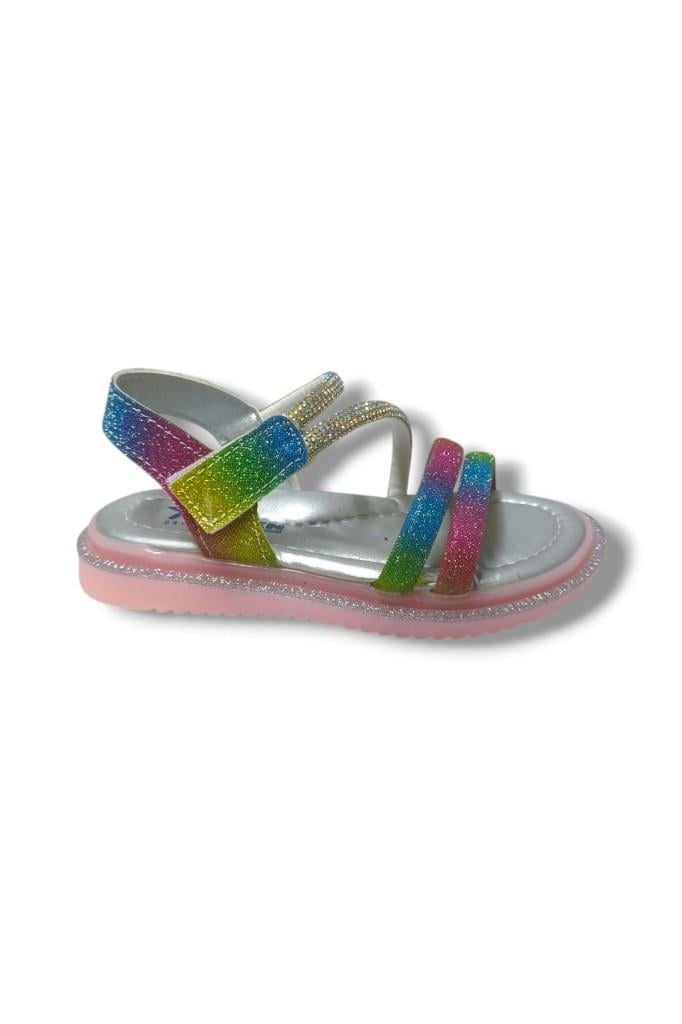 Arzen Bebe 231-25 Anatomik Simli Taşlı Cırtlı Kız Çocuk Sandalet 26-30