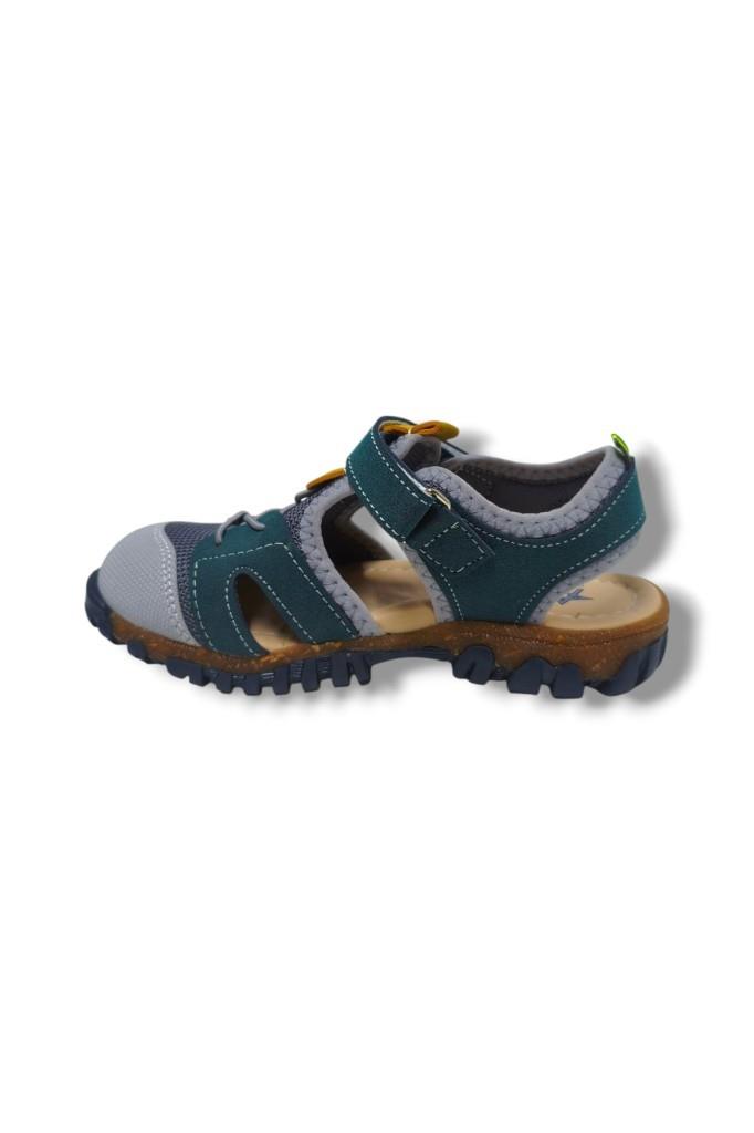 Arzen Bebe 351-25 Anatomik Cırtlı Erkek Çocuk Sandalet Yeşil Gri 31-36