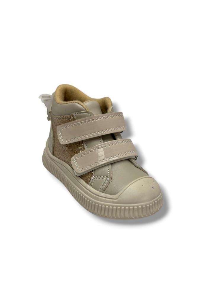 Arzen Bebe 650-26 Simli Deri Sıcak Astar Anatomik Çift Cırtlı Kız Çocuk Bot 22-25