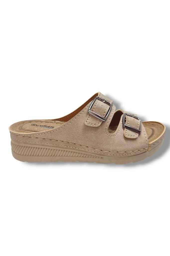 Avox 765-25 Çift Tokalı Comfort Kadın Terlik