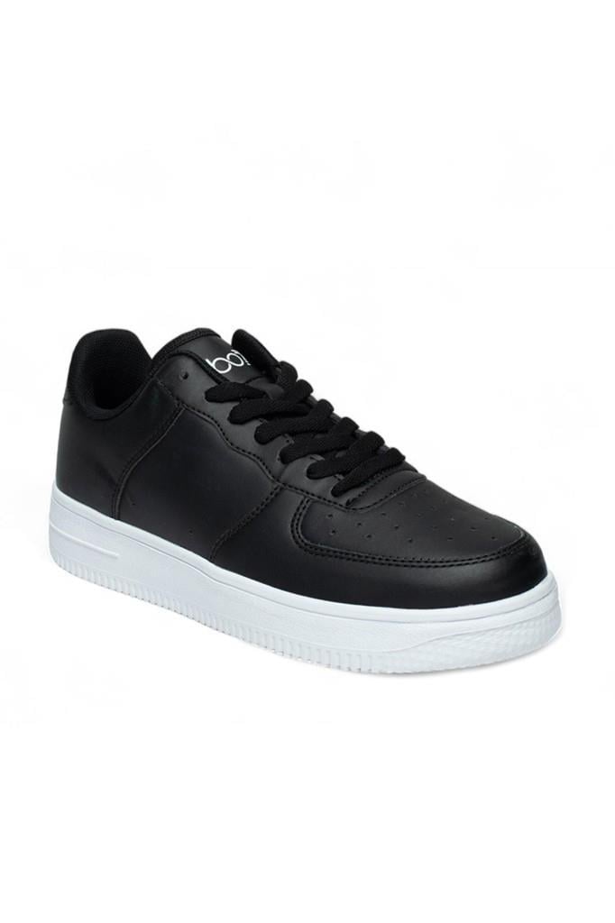 Best Of 042-25 Deri Air Anatomik Erkek Sneaker Siyah Beyaz