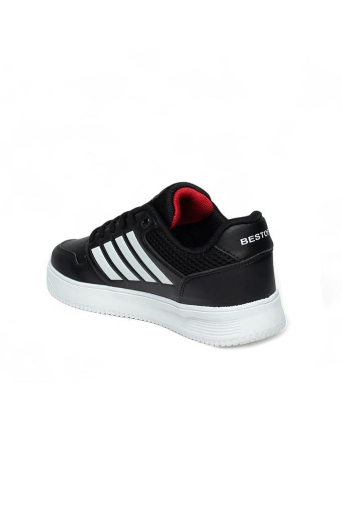 Best Of 074-25 Deri Slash Anatomik Erkek Sneaker Siyah Beyaz