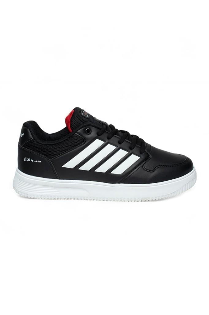 Best Of 074-25 Deri Slash Anatomik Sneaker Siyah Beyaz 36-40