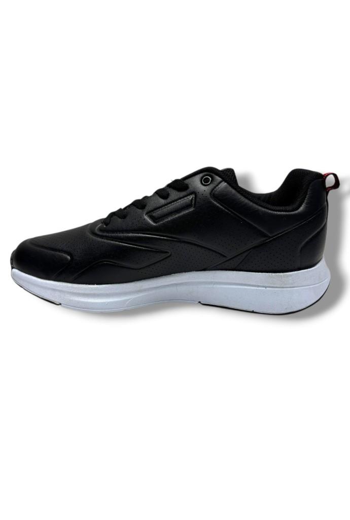 Best Of 129-26 Cilt Deri Anatomik Erkek Sneaker Siyah Beyaz
