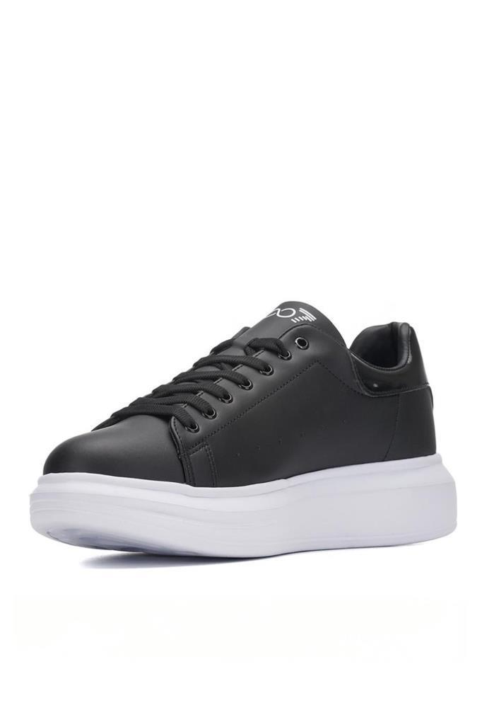 Best Of 150-24 Deri Trend Sneaker Ayakkabı Siyah Beyaz 36-40