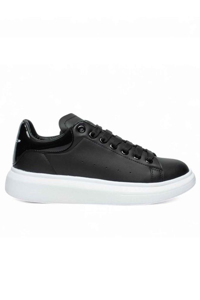 Best Of 150-25 Deri Anatomik Sneaker Siyah Beyaz 36-40