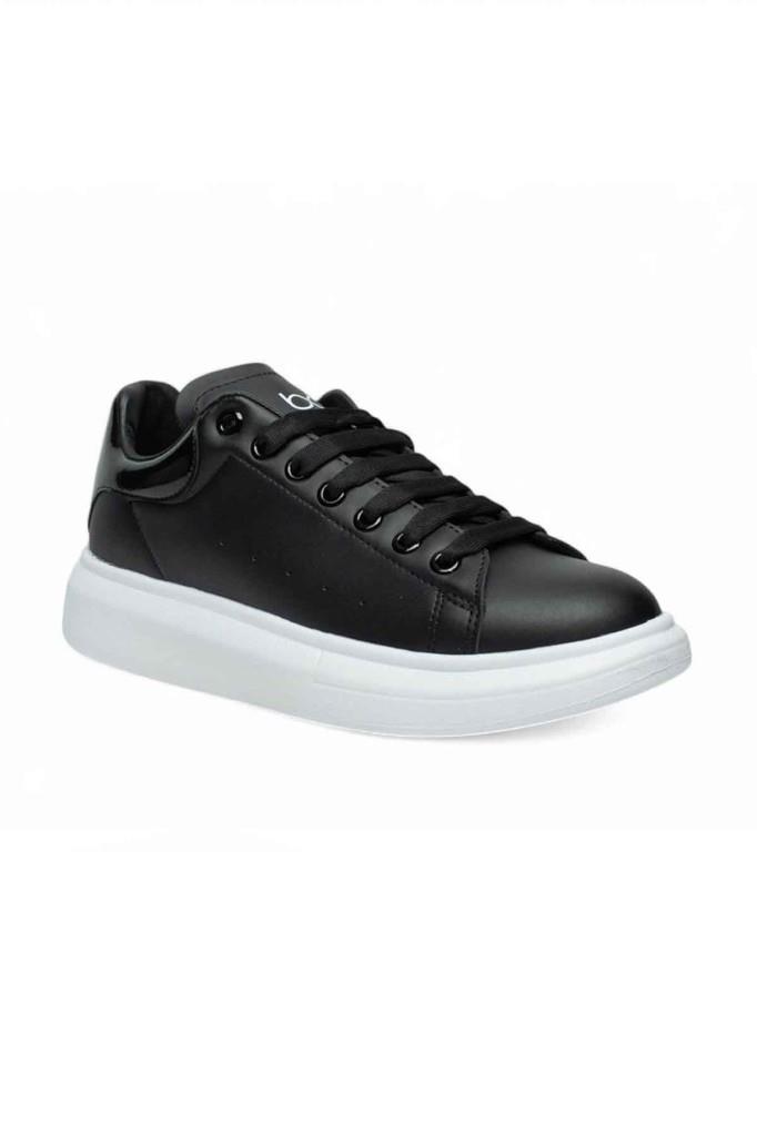 Best Of 150-25 Deri Anatomik Sneaker Siyah Beyaz 36-40
