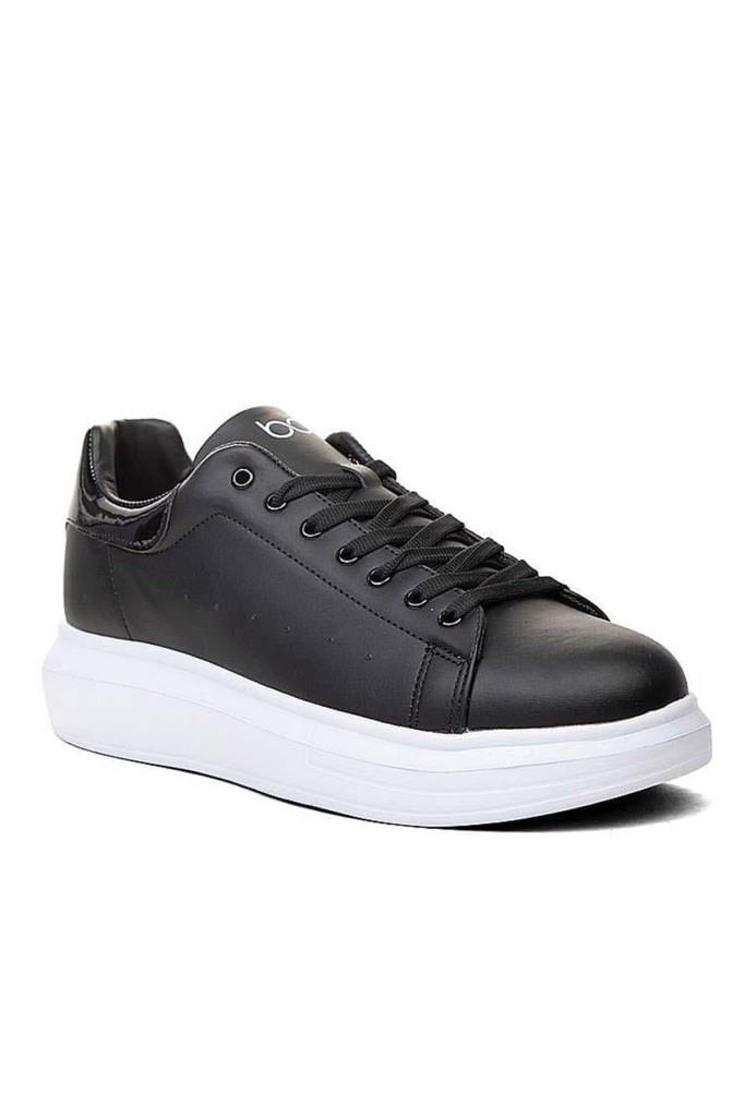 Best Of 150-26 Deri Anatomik Erkek Sneaker Siyah Beyaz