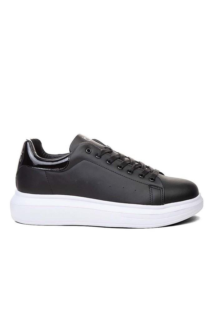 Best Of 150-26 Deri Anatomik Erkek Sneaker Siyah Beyaz