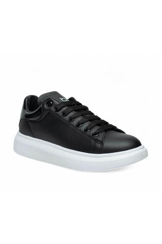 Best Of 150-26 Deri Anatomik Sneaker Siyah Beyaz 36-40