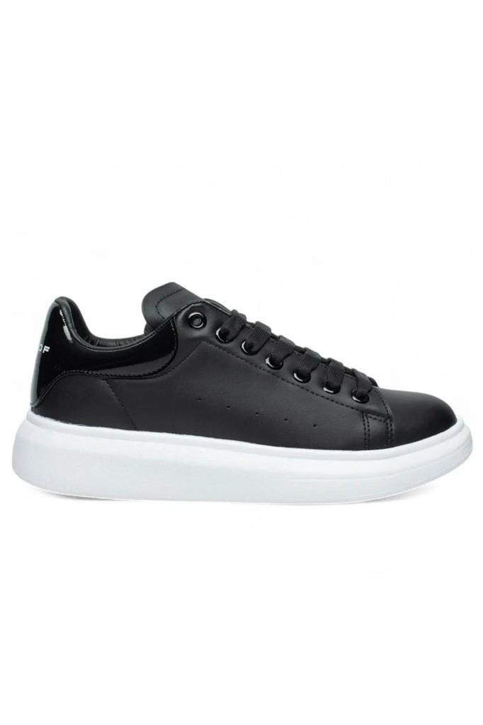 Best Of 150-26 Deri Anatomik Sneaker Siyah Beyaz 36-40