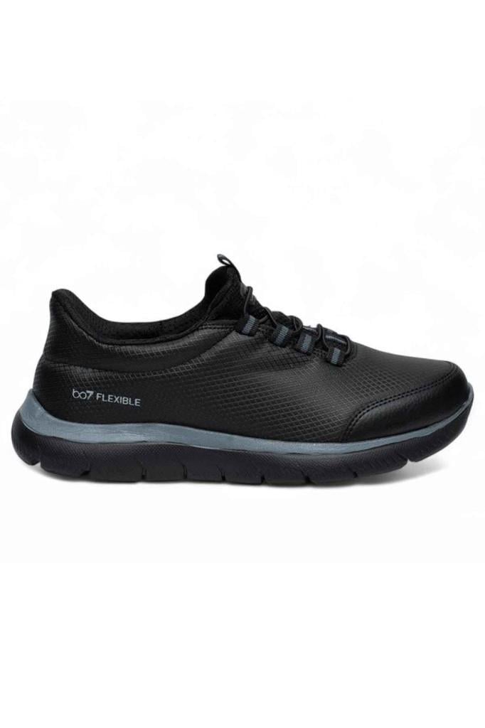 Best Of 2012-26 Baskı Deri Anatomik Slip On Erkek Sneaker