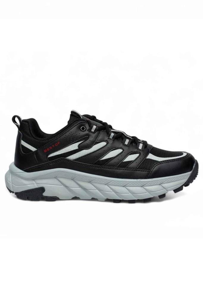 Best Of 2026-26 Anorak Anatomik Bağcıklı Erkek Sneaker Siyah-Buz