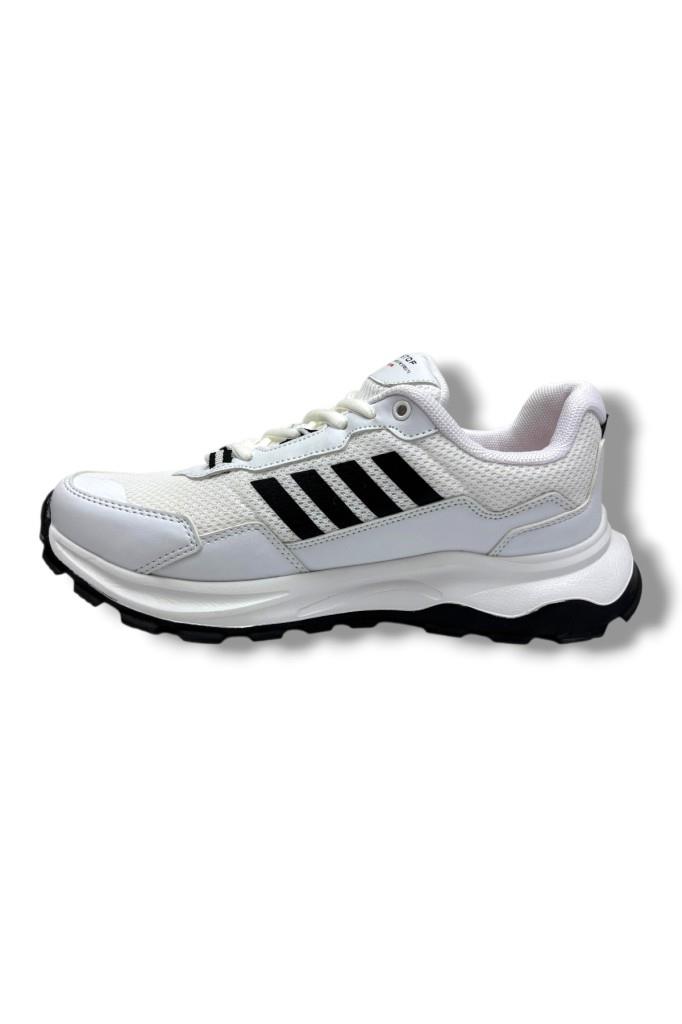 Best Of 2045-26 Anorak Deri Anatomik Erkek Sneaker Beyaz Siyah