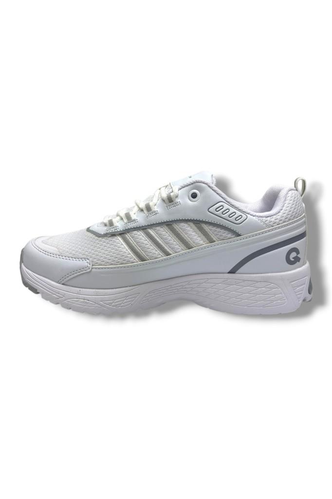 Best Of 2056-26 Anorak Deri Anatomik Erkek Sneaker Beyaz Gümüş