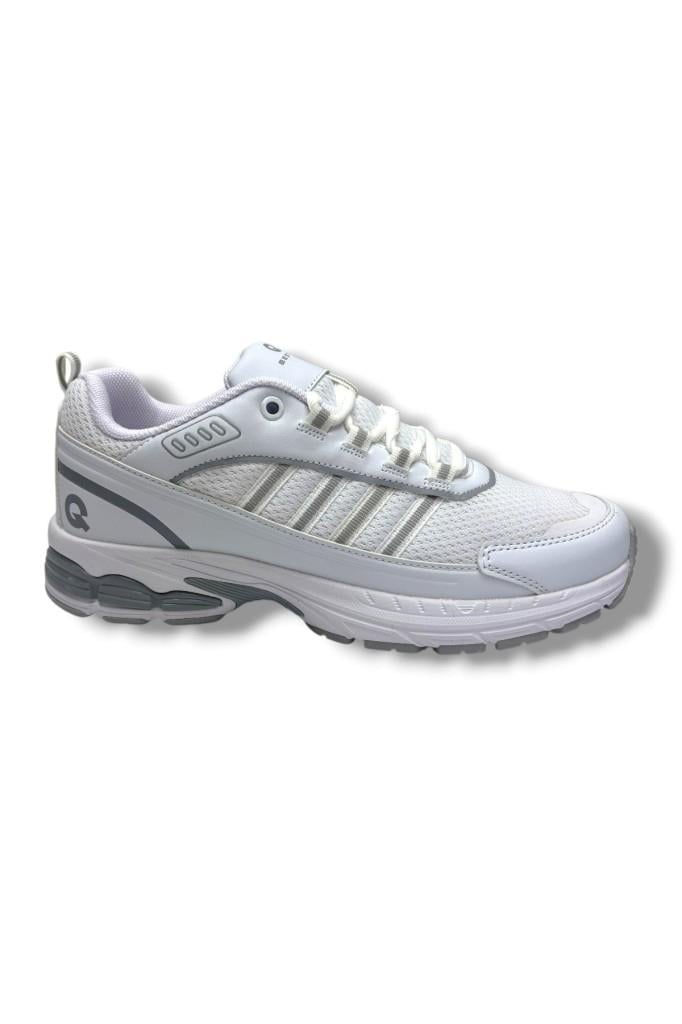 Best Of 2056-26 Anorak Deri Anatomik Erkek Sneaker Beyaz Gümüş