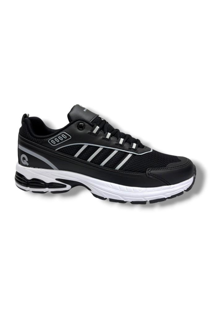 Best Of 2056-26 Anorak Deri Anatomik Erkek Sneaker Siyah Beyaz