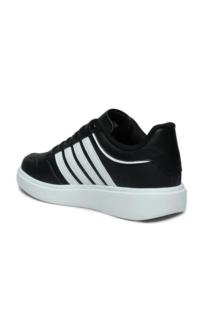 Best Of 2079-26 Cilt Deri Anatomik Erkek Sneaker Siyah Beyaz