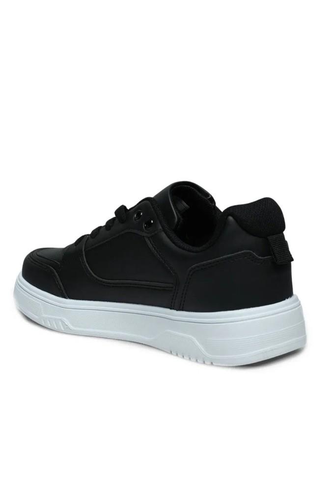 Best Of 2081-26 Cilt Deri Anatomik Bağcıklı Sneaker Siyah Beyaz 36-40