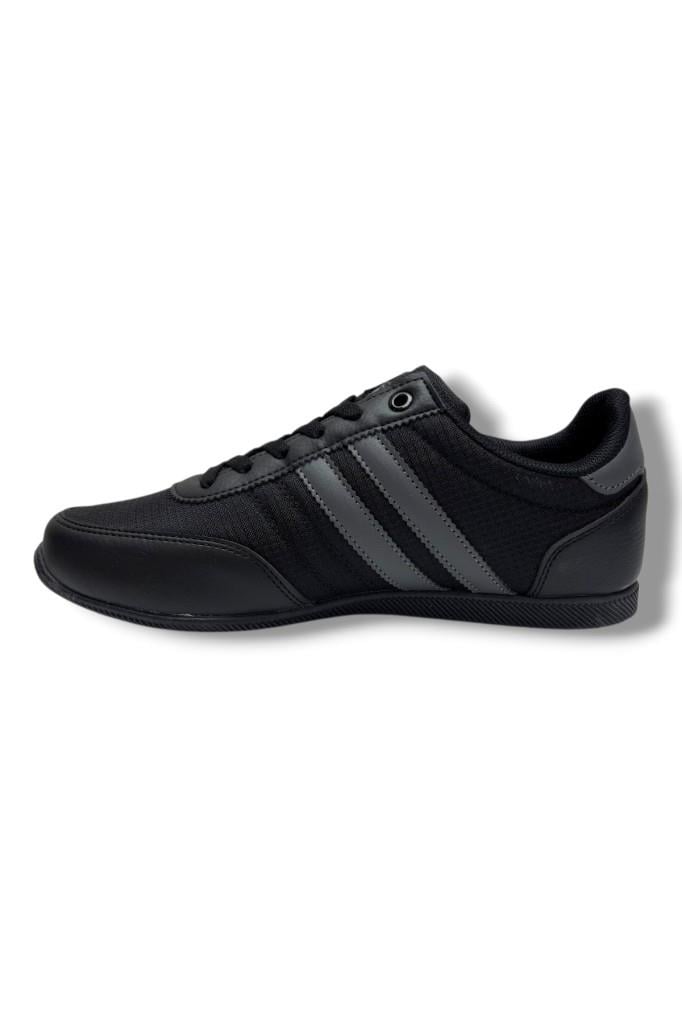 Best Of 2086-26 Cilt Deri Anatomik Erkek Sneaker Siyah Füme
