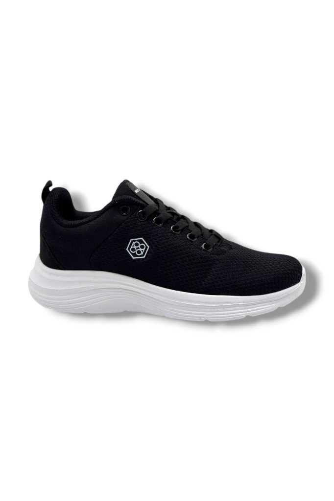Best Of 21011-26 Anorak Anatomik Bağcıklı  Erkek Sneaker Siyah Beyaz