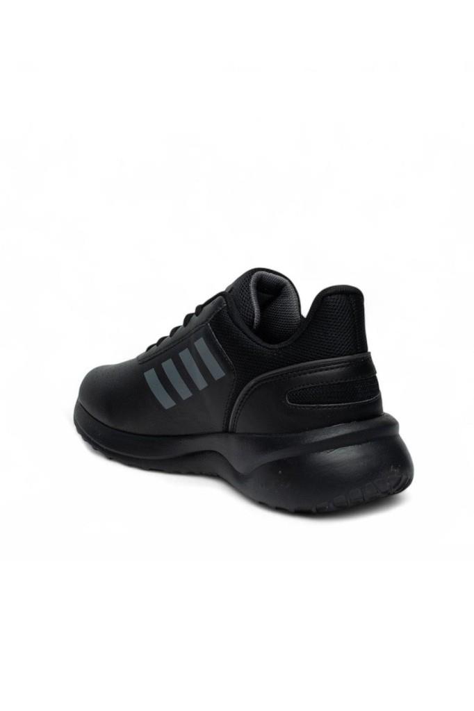 Best Of B100-26 Deri Anatomik Erkek Sneaker Siyah Füme
