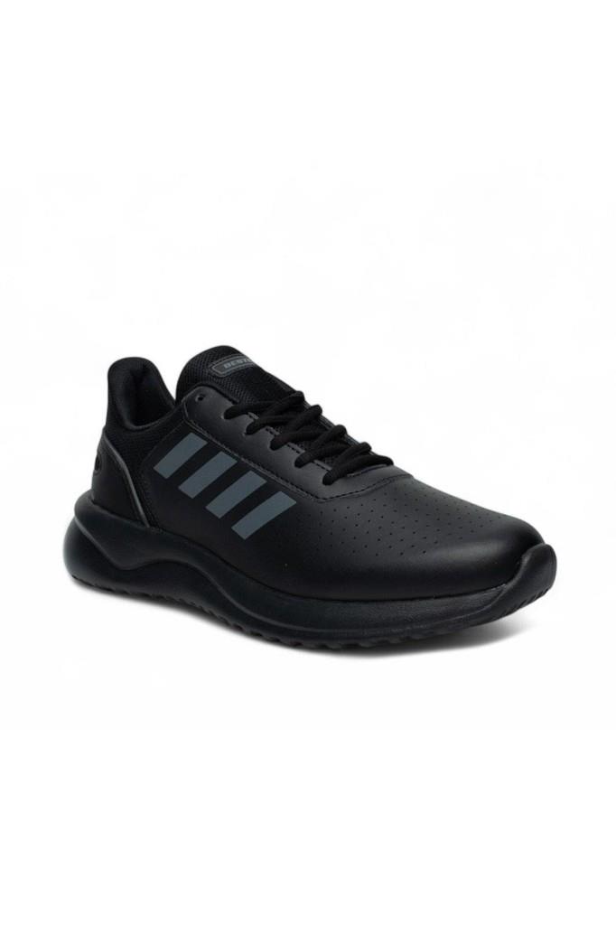 Best Of B100-26 Deri Anatomik Sneaker Siyah Füme 36-40