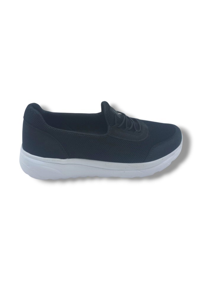 Black Sea 626-26 Anorak Anatomik Taban Kadın Sneaker Siyah Beyaz