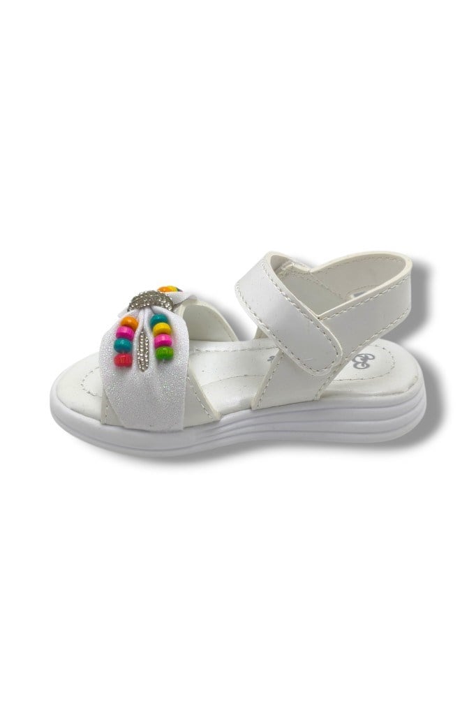 Butiqe 1810-26 Simli Renkli Boncuk Taşli Anatomik Kız Çocuk Sandalet 22-25