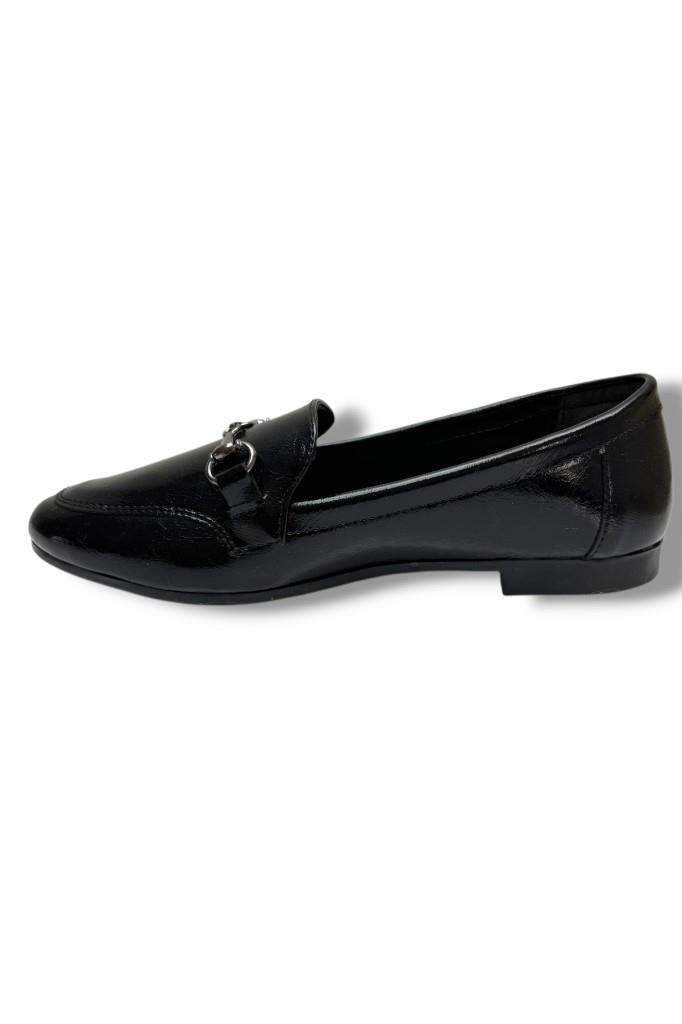 C-Shoes 228-26 Yıkama Cilt Deri İnce Metal Toka Kadın Ayakkabı