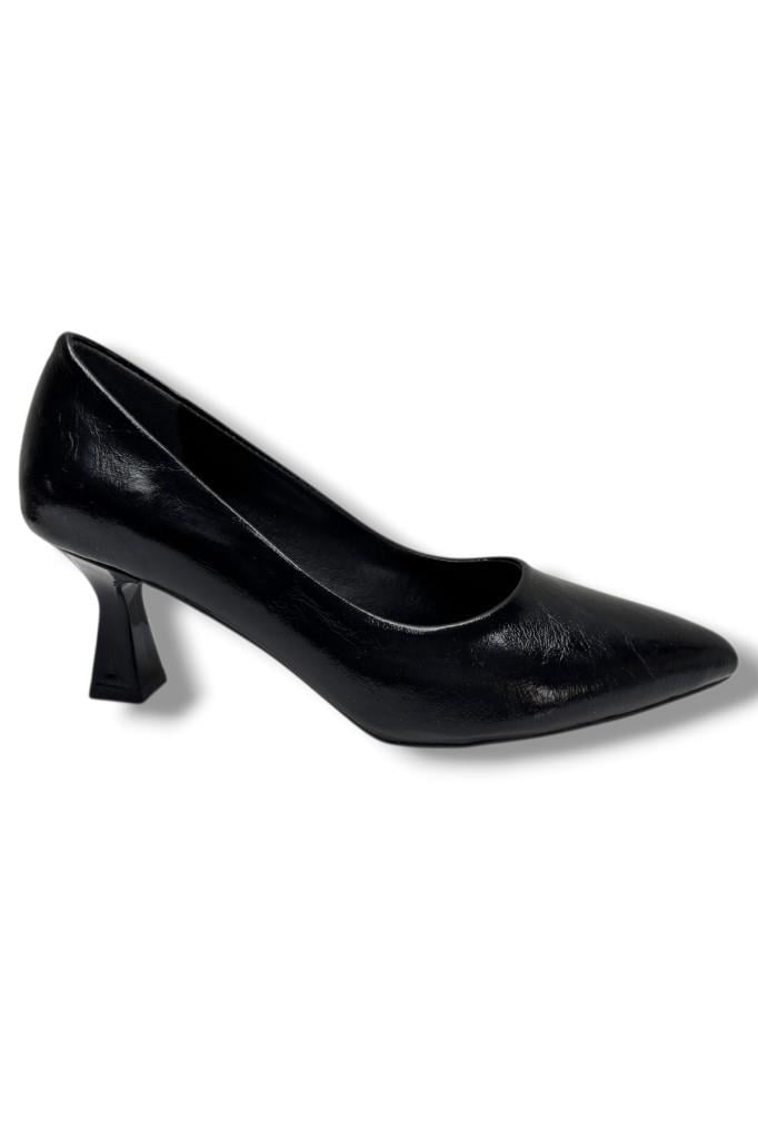 C-Shoes 249-26 Kırışık Rugan Deri Orta Boy Topuklu Kadın Stiletto