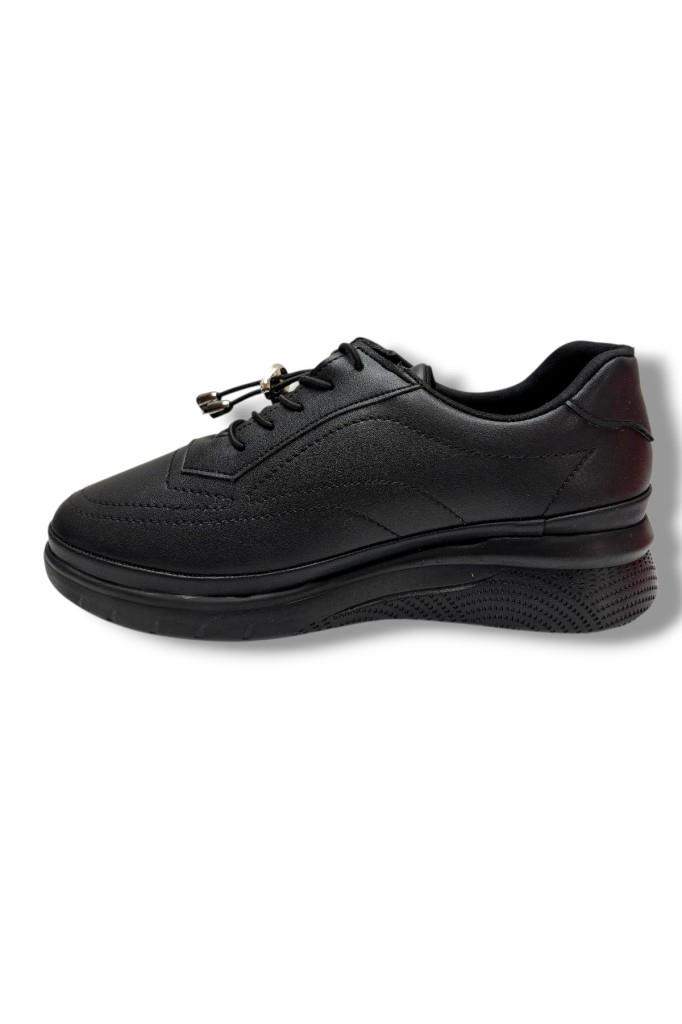 C-Shoes 3428-26 Cilt Deri Anatomik Bağcıklı Kadın Comfort Ayakkabı 38-40