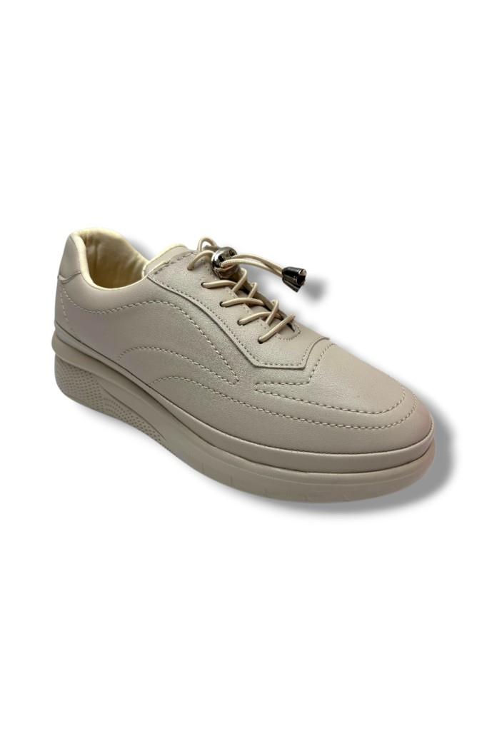 C-Shoes 3428-26 Cilt Deri Anatomik Bağcıklı Kadın Comfort Ayakkabı 38-40
