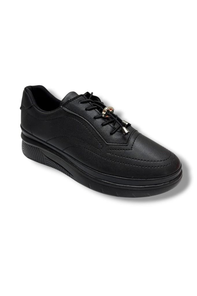 C-Shoes 3428-26 Cilt Deri Anatomik Bağcıklı Kadın Comfort Ayakkabı 38-40