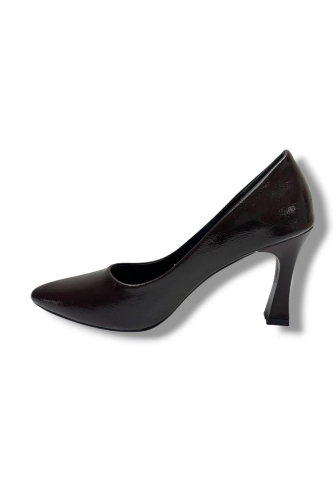 C-Shoes 349-26 Kırışık Rugan Deri Kadın Stiletto