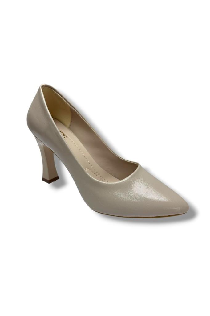 C-Shoes 349-26 Kırışık Rugan Deri Kadın Stiletto