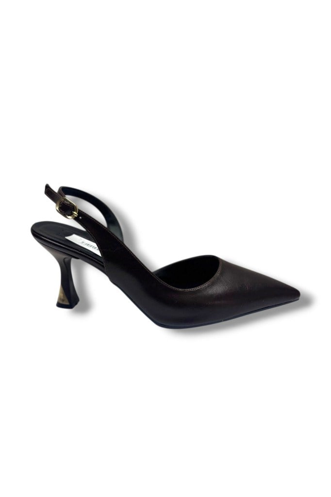 C-Shoes BÇ93-26 Yıkama Cilt İnce Topuk Arkası Açık Kadın Stiletto (8cm)