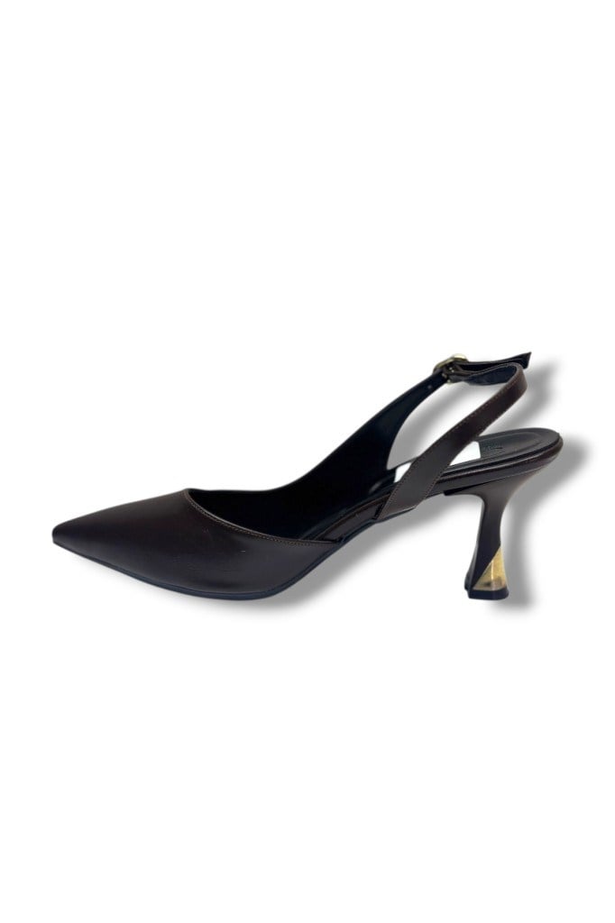 C-Shoes BÇ93-26 Yıkama Cilt İnce Topuk Arkası Açık Kadın Stiletto (8cm)
