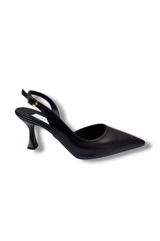 C-Shoes BÇ93-26 Yıkama Cilt İnce Topuk Arkası Açık Kadın Stiletto (8cm)