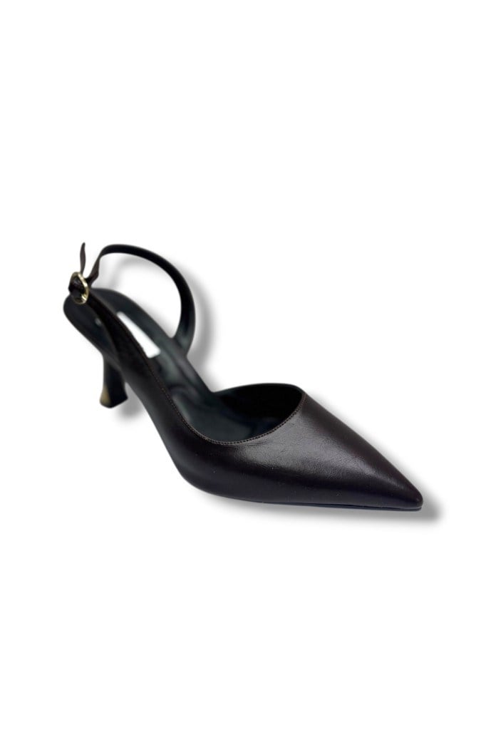 C-Shoes BÇ93-26 Yıkama Cilt İnce Topuk Arkası Açık Kadın Stiletto (8cm)