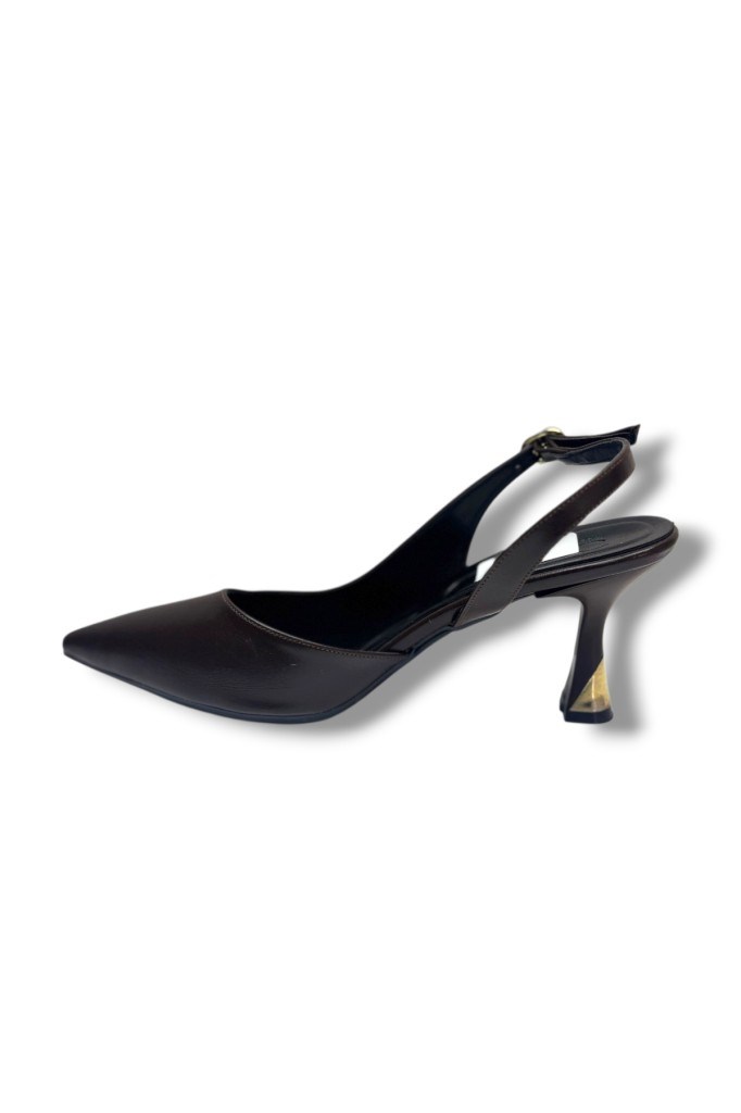 C-Shoes BÇ93-26 Yıkama Cilt İnce Topuk Arkası Açık Kadın Stiletto (8cm)