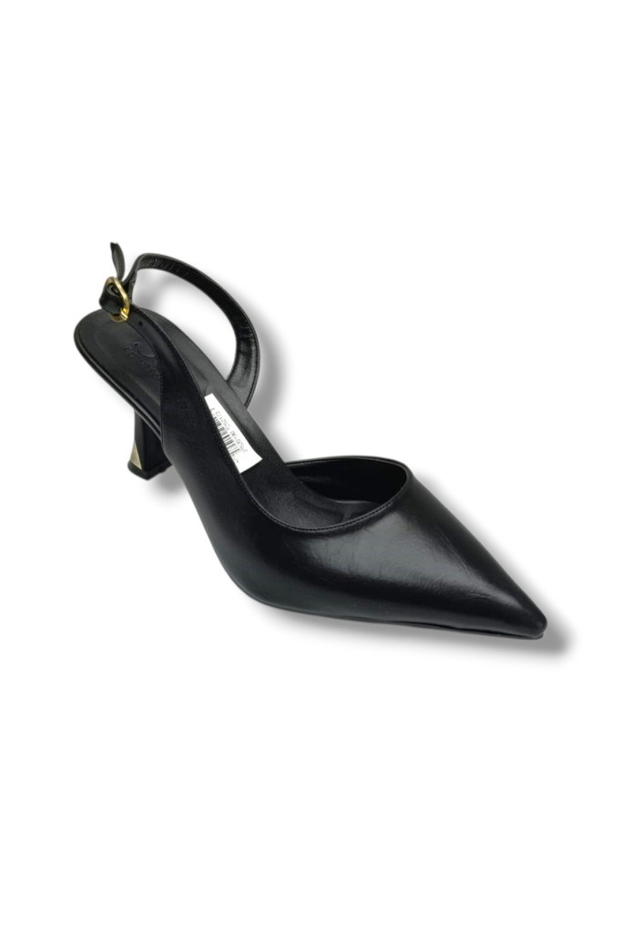 C-Shoes BÇ93-26 Yıkama Cilt İnce Topuk Arkası Açık Kadın Stiletto (8cm)