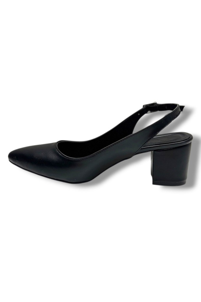 C-Shoes CV100-26 Cilt Sivri Burun Kalın Topuklu Kadın Ayakkabı(6cm)